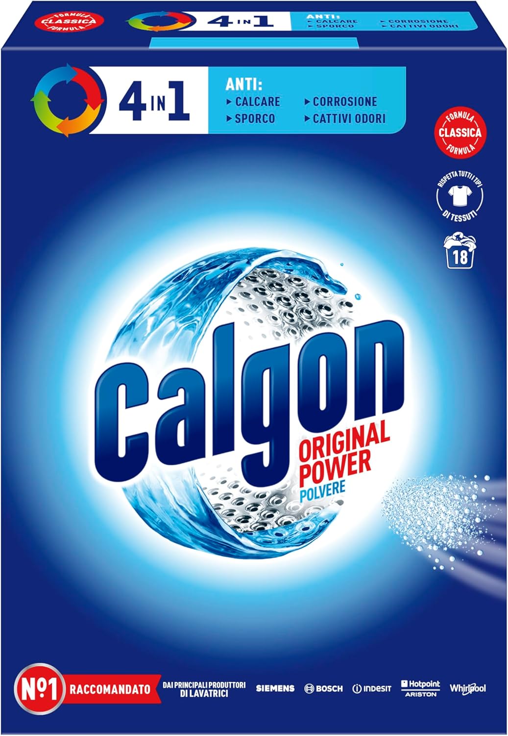 Calgon Power Polvere Anticalcare Lavatrice 4 in 1, 14 Confezioni da 900g di Anticalcare per Lavatrici, Additivo Lavatrice per una Protezione da Calcare, Sporco e Cattivi Odori - Immagine 2
