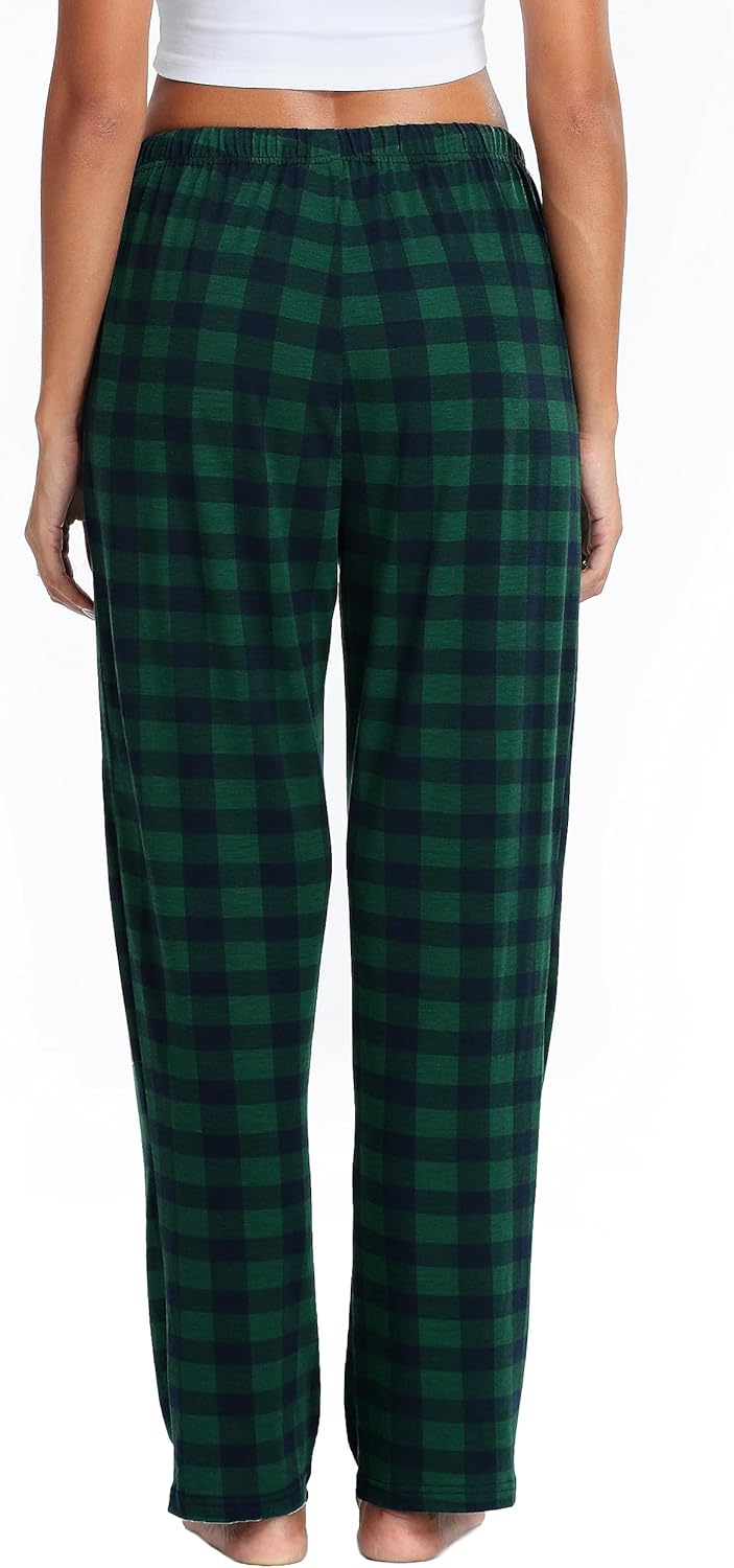 Lovasy Womens Plaid Pajama Pants Casual Drawstring Waist Bottoms Sleepwear Sleep Pants with Pockets S-XXL - Image 3