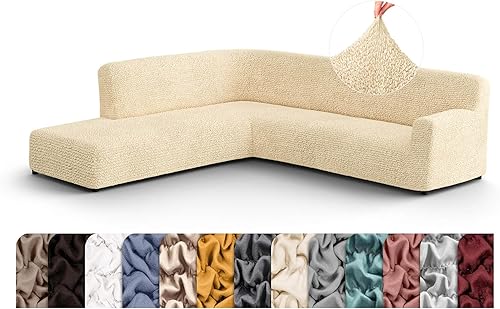 Miniatura 47 de PAULATO BY GA.I.CO. Funda de sofá modular, funda para sofá chaise en forma de L, fundas lavables para sofá esquinero, funda elástica de ajuste