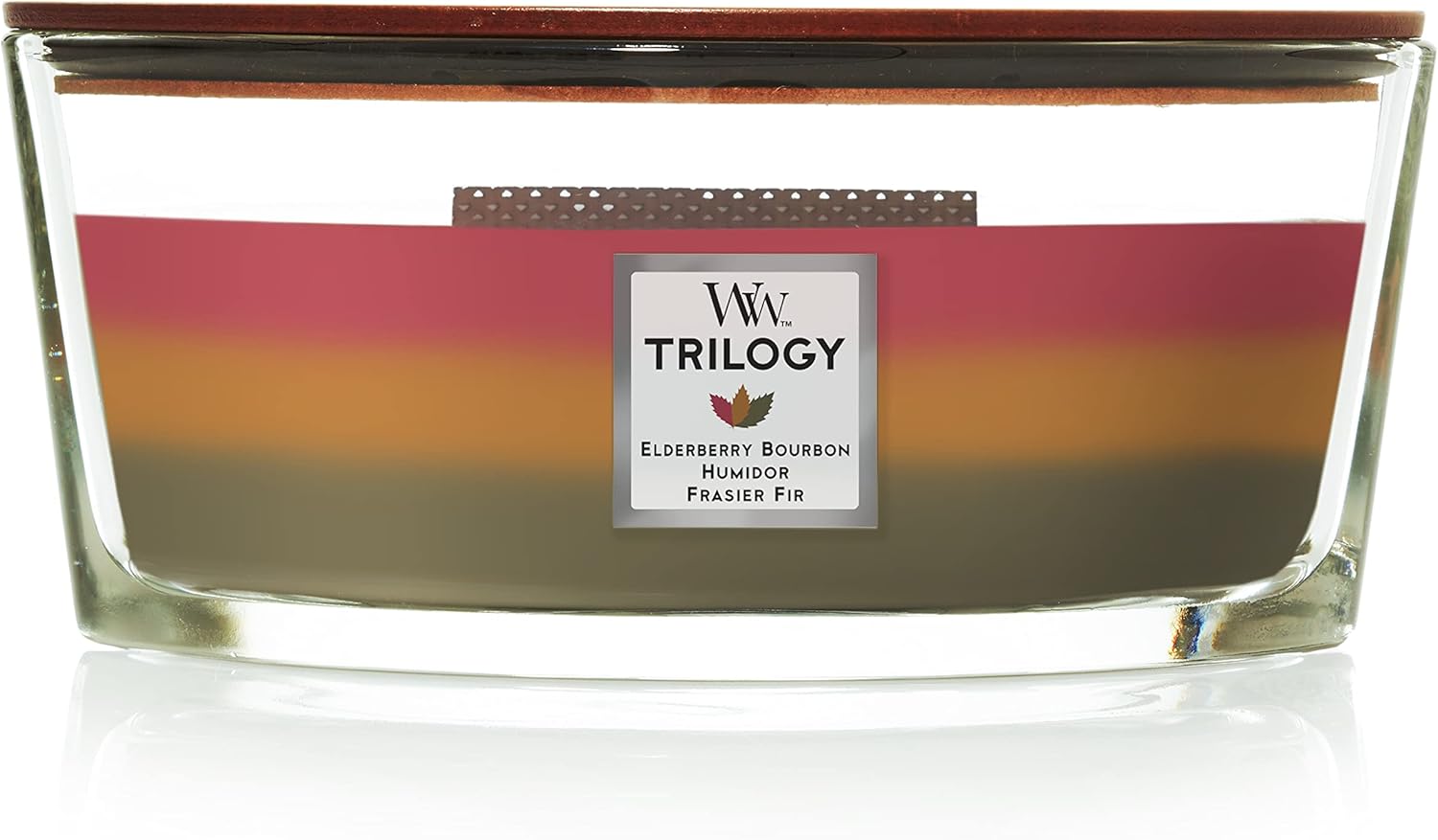 Woodwick Ellipse Scented Candle, Hearthside Trilogy, 16oz