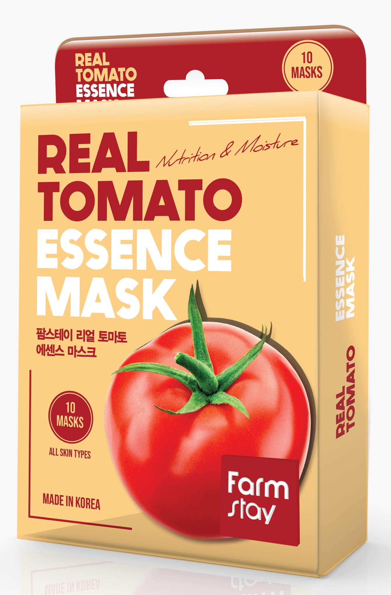 farm stay Real Essence Mask(10 Sheets) - TOMATO | Korean Skin Care Mask Sheet