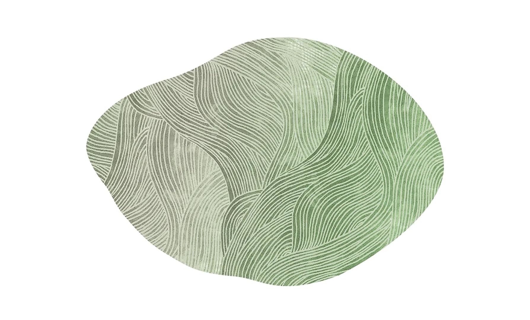 Tapis de salon irrégulier 100x160cm moelleux et lavable pour décoration moderne de chambre