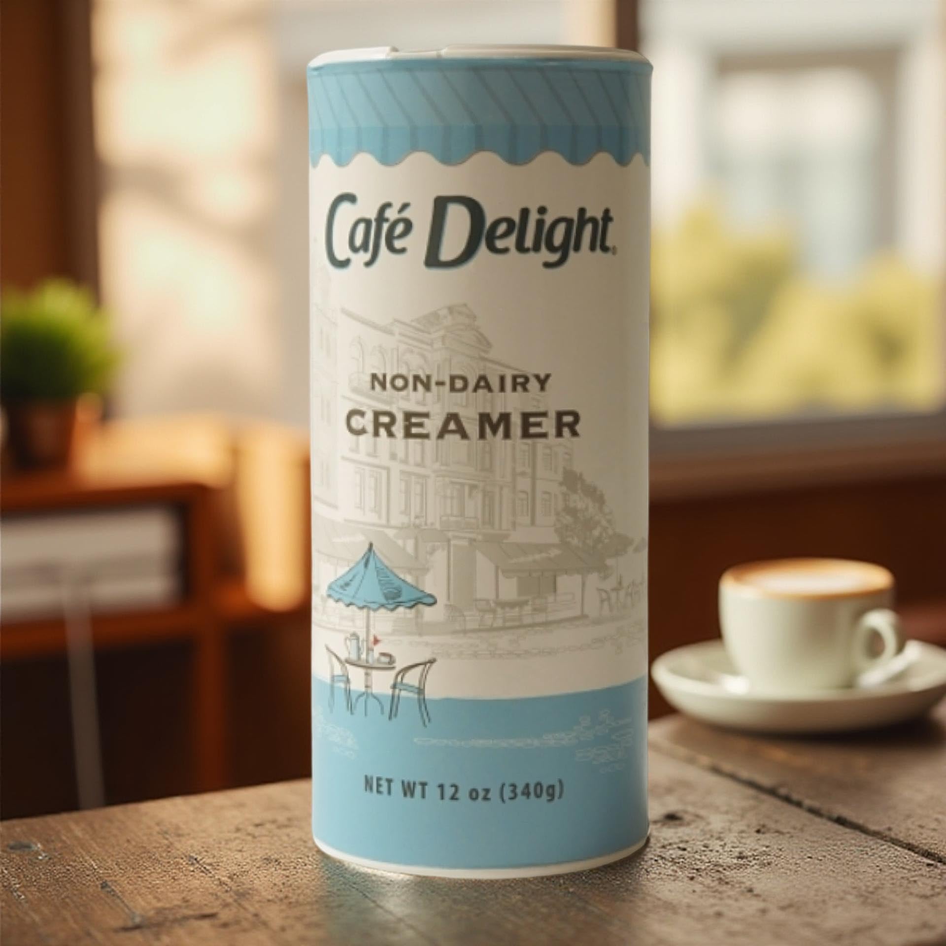 Cafe Delight Non-Dairy Creamer 12 oz Canister Pack of 24 — view 2