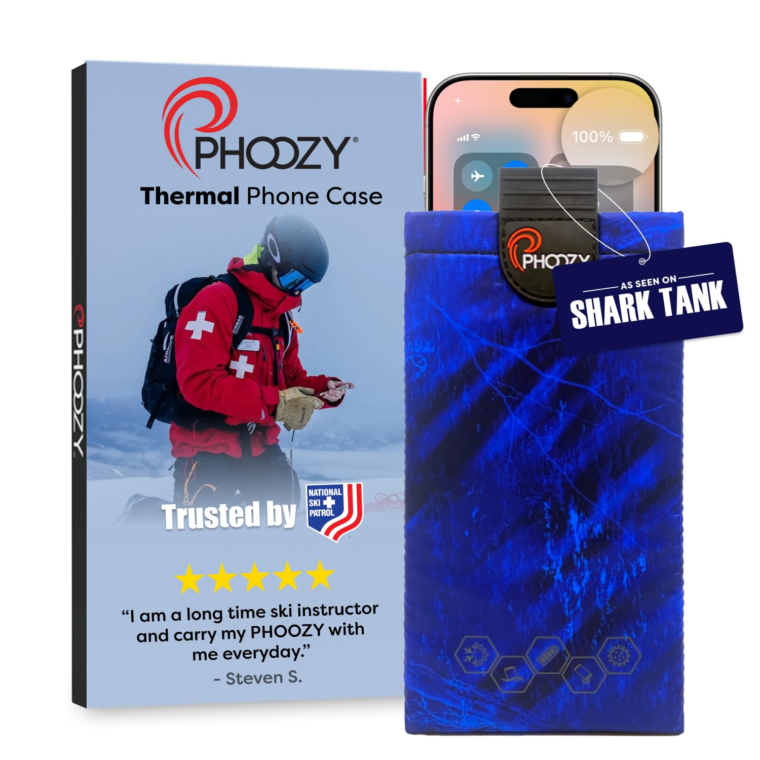 PHOOZY XP3 Ultra-Durable Thermal Phone Case for Extreme Cold | Insulated Phone Case Extends Battery Life 4X | Snowboard & Ski Gear | As Seen on Shark