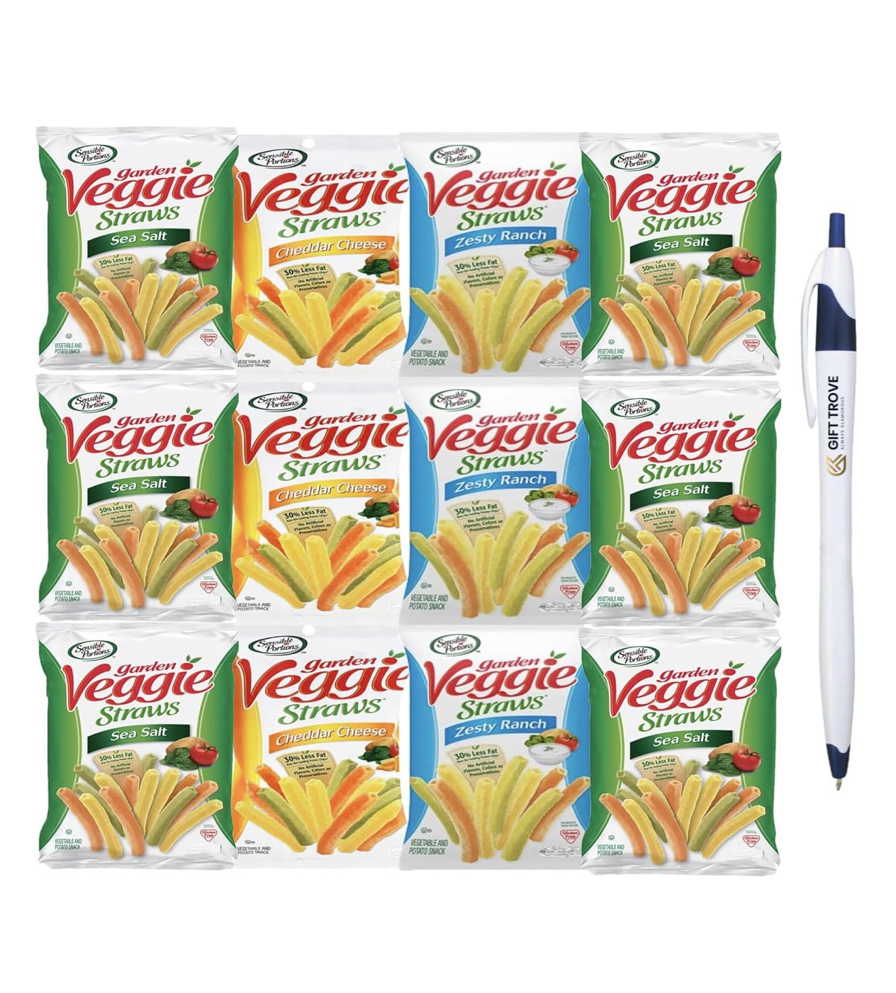 Sensible Portions Garden Veggie Snacks (Veggie Straws Variety - (Pack of 15))