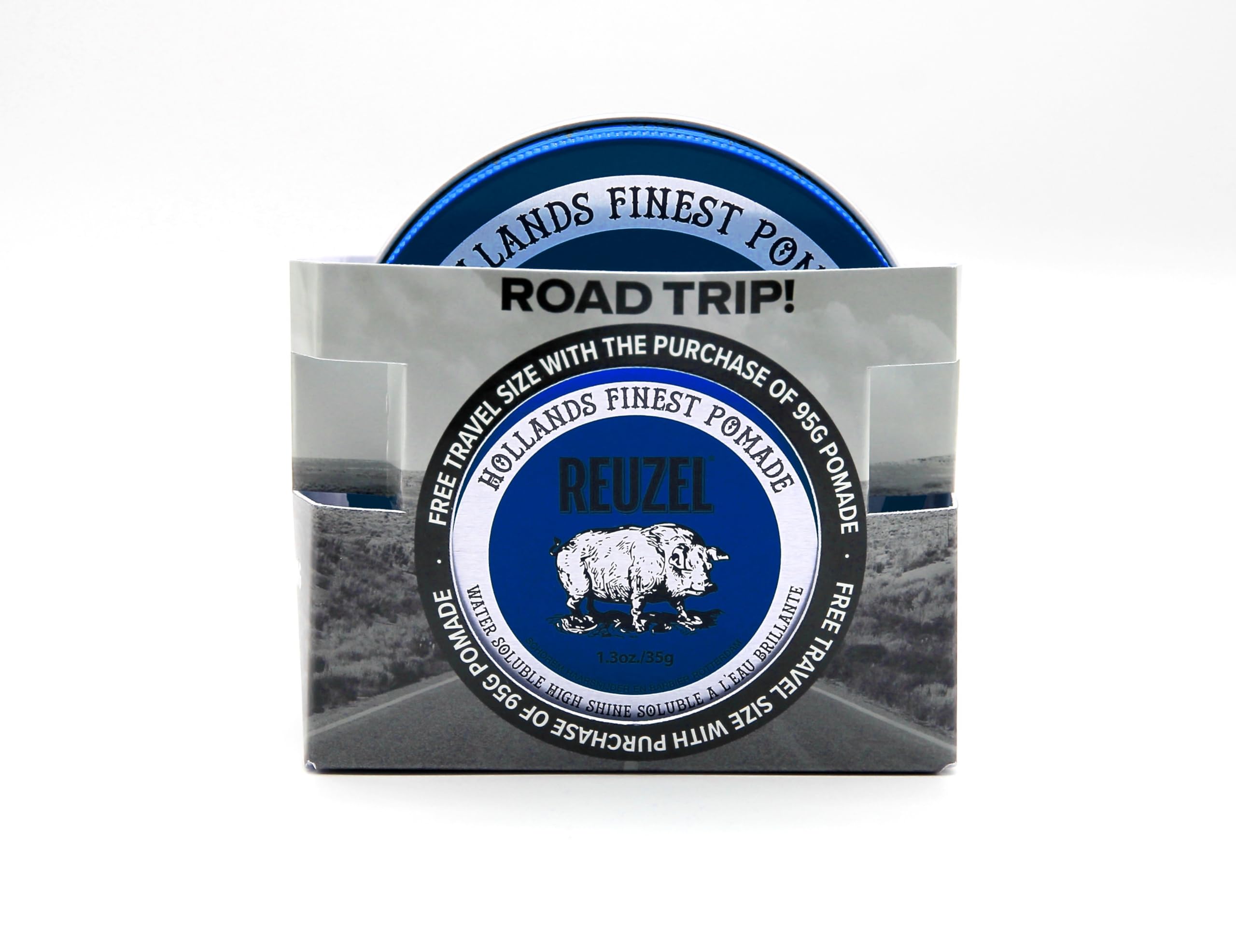 Reuzel 2025 Road Trip, Fiber Pomade, Low Shine, Firm Holding Pomade for a Texturized Fuller Look, Easy to Restyle