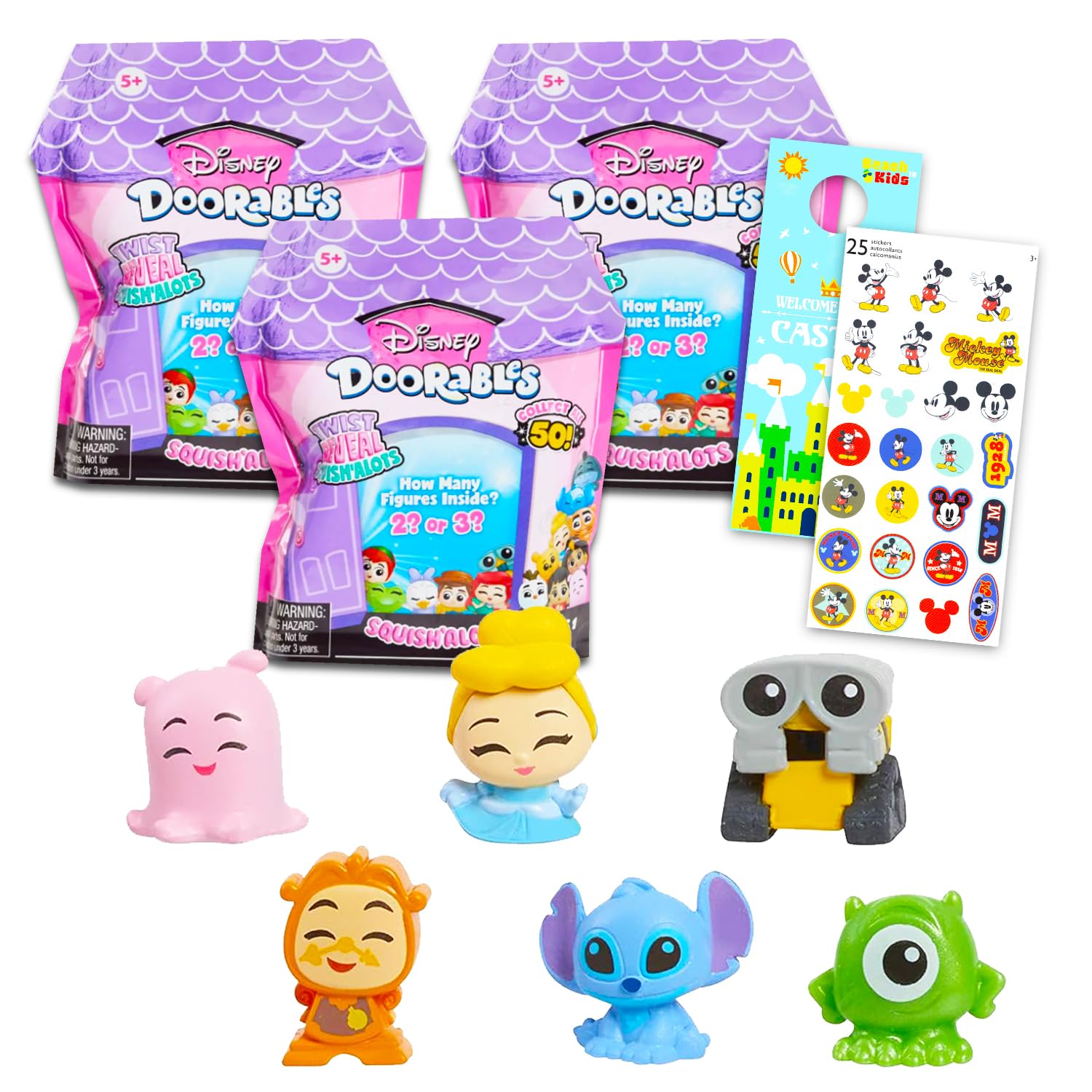 Amazon.com: Disney Doorables Blind Bags Set - Bundle with 3 Squish