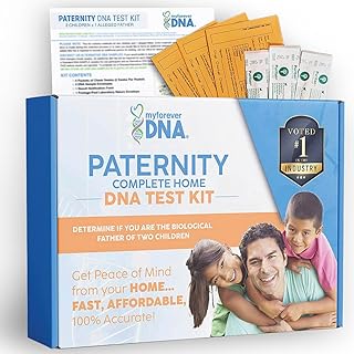 Home Paternity DNA Collection Kit (2 Children + 1 Alleged Father) | 24 DNA (Genetic) Markers Tested | All Lab Fees & Shipping Included | Experience Excellence with My Forever DNA