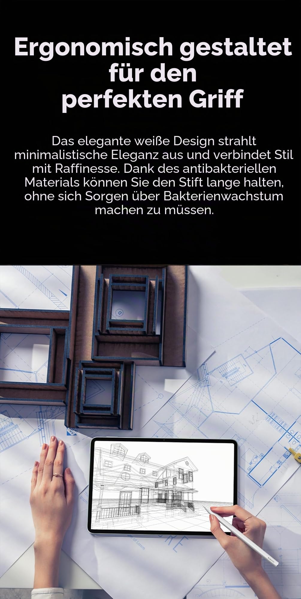 Xiaomi Fokusstift für Xiaomi Pad 7, Druckempfindlichkeit, extrem niedrige Latenz, 0 g Aktivierungskraft