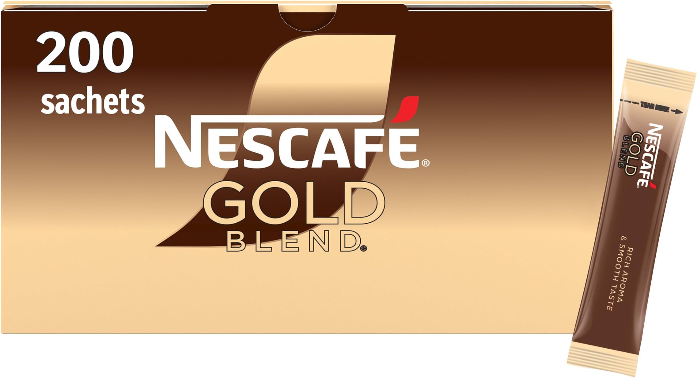 NESCAFÉ Gold Blend Medium Roast Instant Coffee Sachets - 200 x 1.8g Sticks