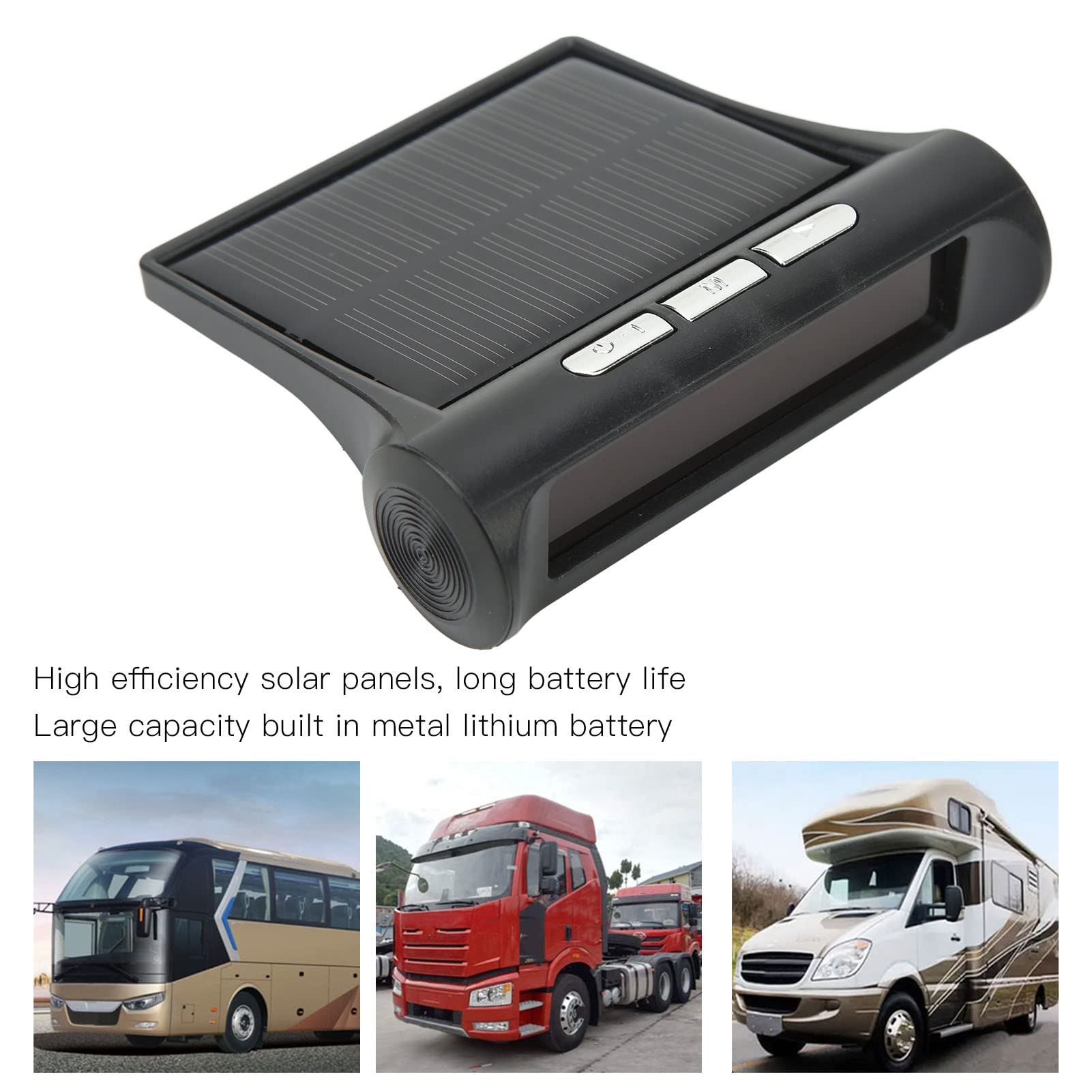 KIMISS Reifendrucküberwachungssystem – 6-Rad Solar TPMS für Lkw und Wohnmobile, DC 5V, stabiles Signal, LCD-Display, genauer Alarmton, Warnung bis 8 bar