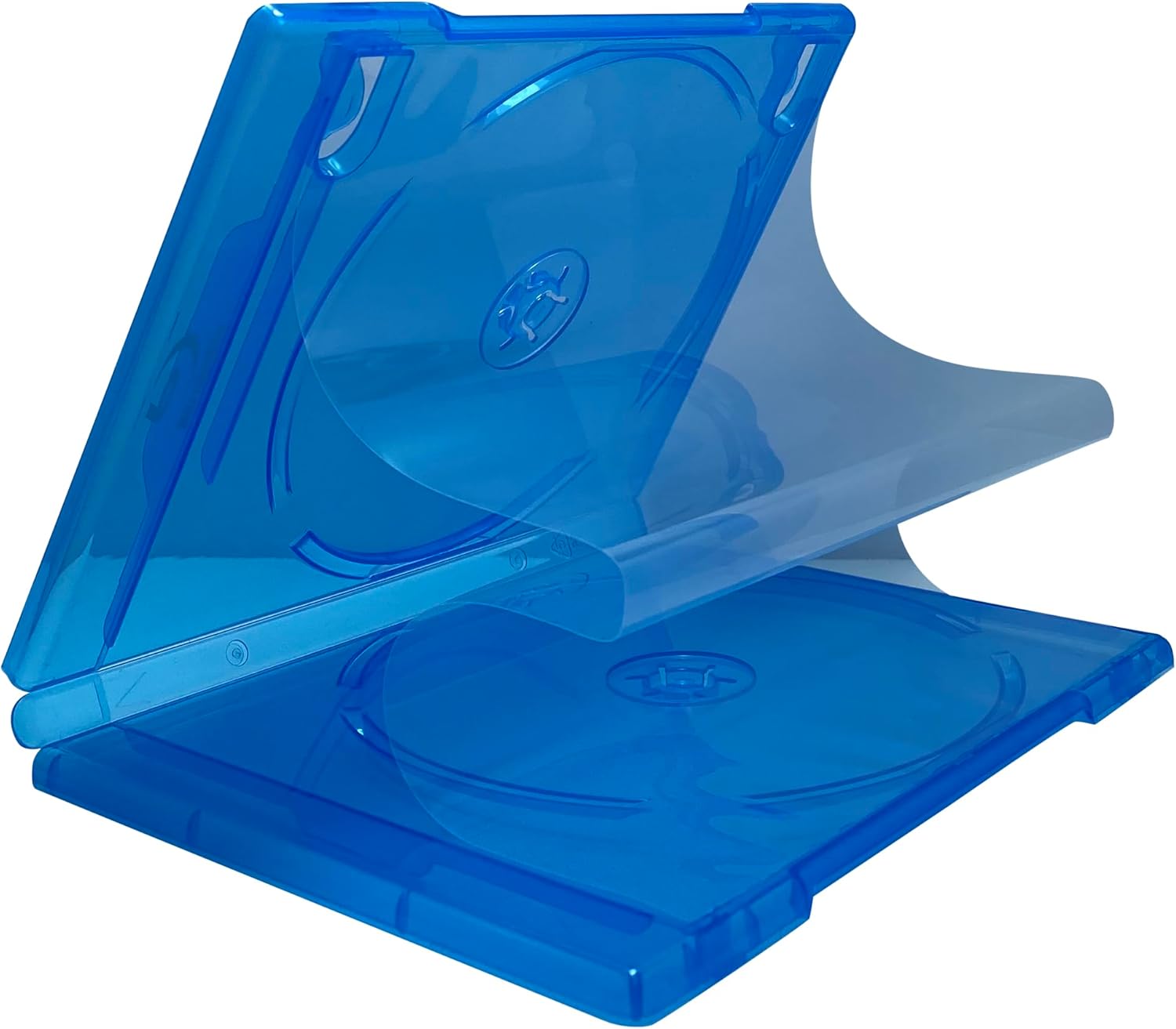 Mediaxpo Premium Standard Blu-Ray Double 2 Disc Capacity Cases 12MM | Protect Your Blu-ray Collection with Silver Screen Printed Logo | Ideal for Collectors and Film Enthusiasts (Pack of 100)