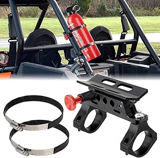 Z8LED UTV Fire Extinguisher Mount/Adjustable Roll Bar Fire Extinguisher Mount Holder for 1.75''-2'' Roll Bar Compatible with UTV Polaris RZR Ranger Camper Van(Aluminum Alloy, Quick Release)