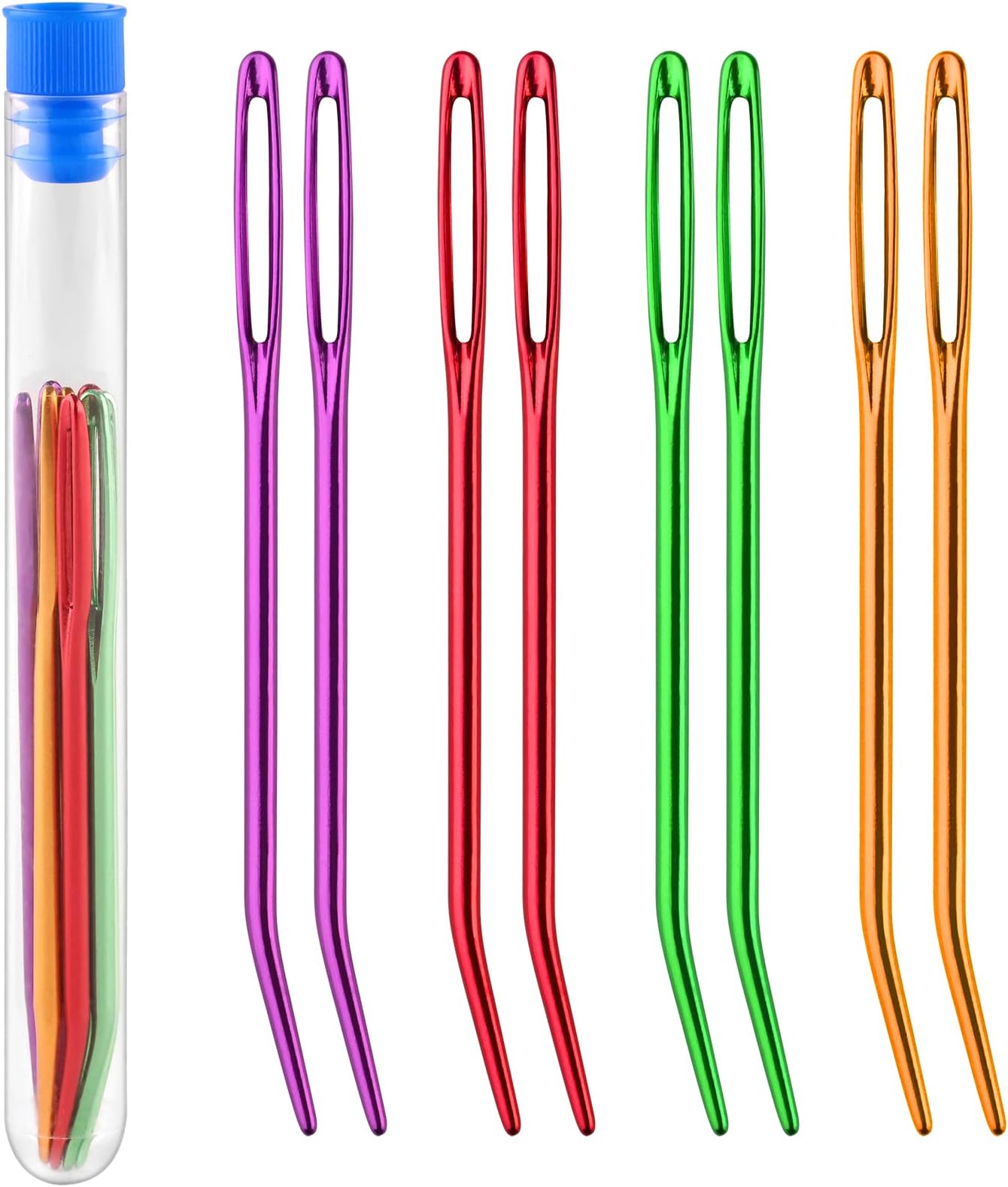 Repair Sewing Needles, Big Needle and Giant Tapestry Needles with Transparent Bottle for Crochet Darning Beading Quilting Weaving Crafts, Total 8 Pcs