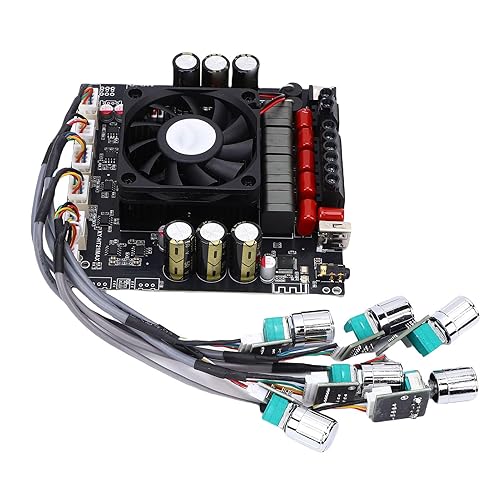 Miniatura 5 de WALFRONT 2.1 Channel Amplifier BT 5.0, ABS Material, Treble Bass Control, Short Circuit Protection for Home Speakers and TVs