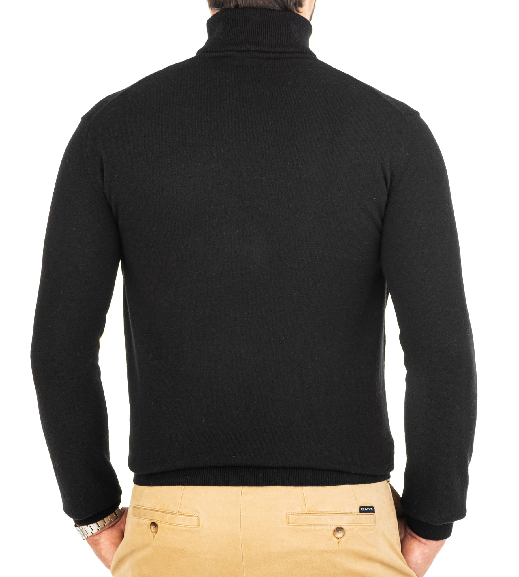 Jersey de Cuello Alto para Hombre en Viscosa Suave - Suéter Fino Tipo Cisne, Jersey Ajustado Slim Fit, Elegante y Básico para Invierno, Ideal bajo Chaqueta