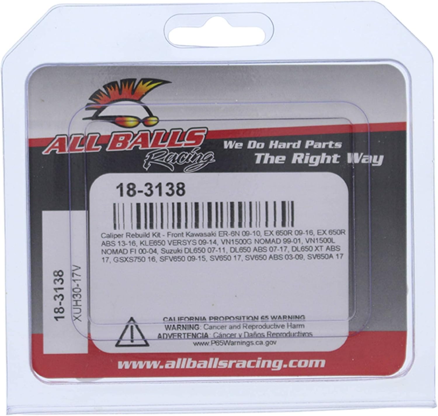 All Balls Caliper Rebuild Kit Front 18-3138 for Suzuki SV 650 A 03-09, SV650 17, SV650A 17