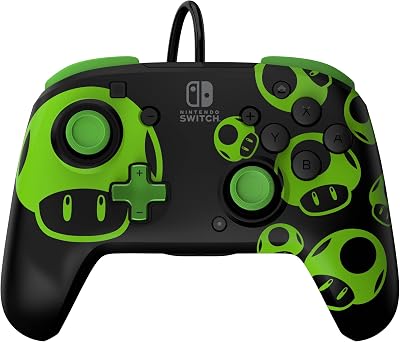 Mando PDP Rematch Gamepad 1Up Negro Verde Nintendo Switch