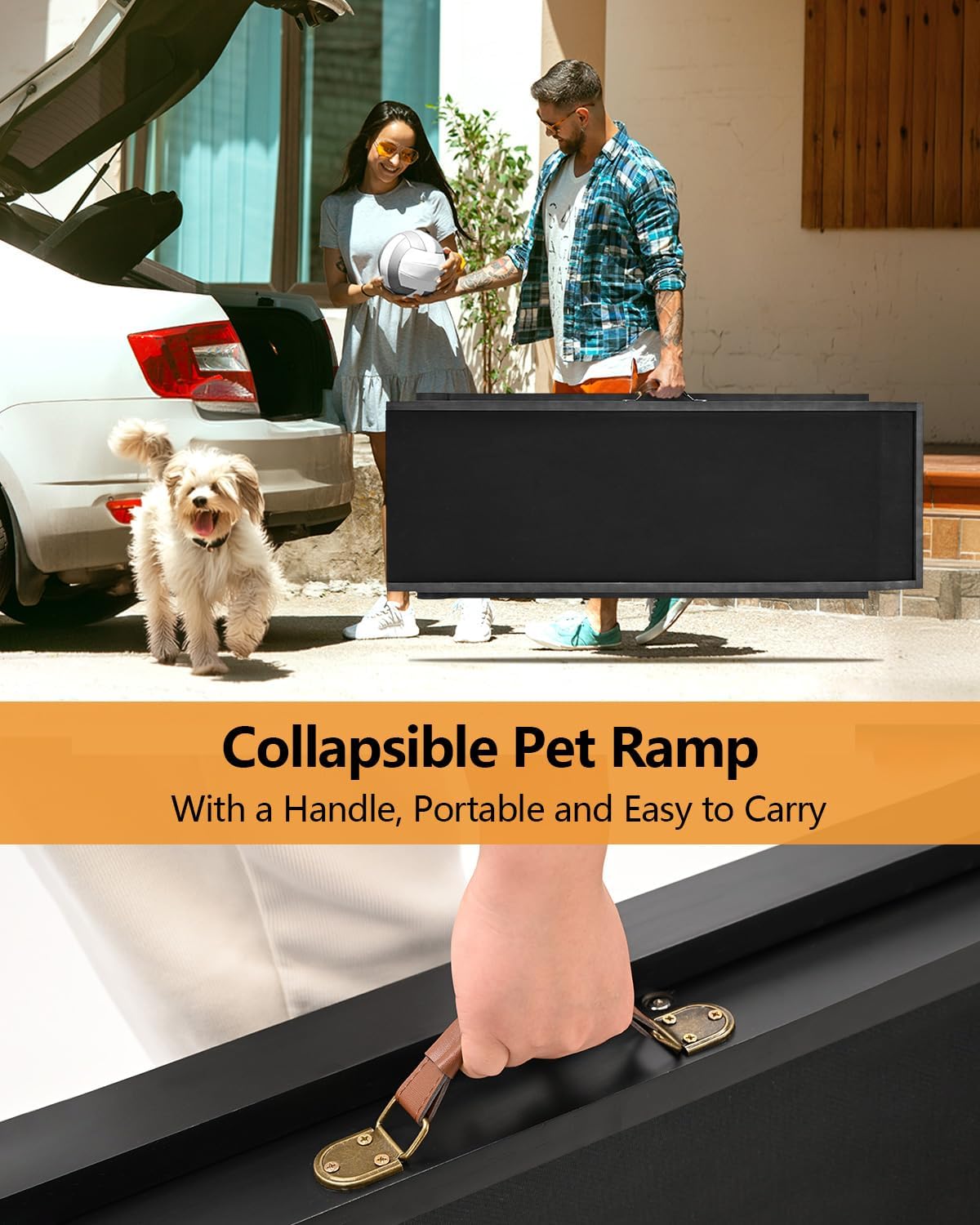 Dog Ramp for Couch, Small Dog Bed Ramp to Get on Bed 20 inch High, Non-Slip, Sturdy Adjustable Pet Ramp with Landing Platform, Supports up to 200lbs, Adjustable from 13" to 20" Height