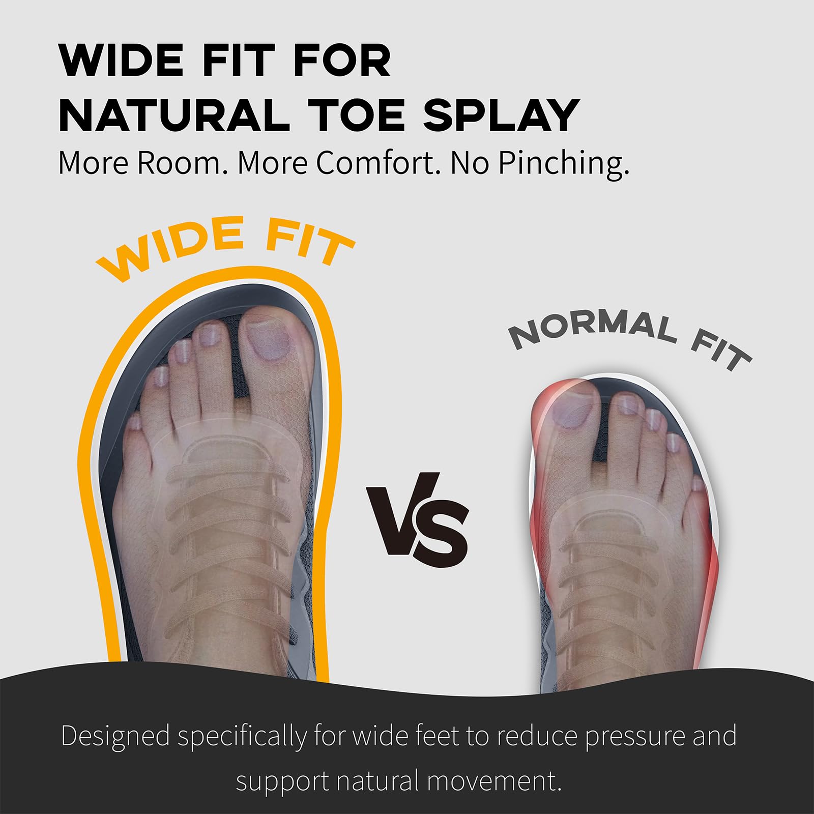 PIZZ ANNU Luna Zapatillas Barefoot Mujer Anchas, Zero Drop Ligeras y Cómodas con Plantilla Extraíble de Memory Foam para Uso Diario