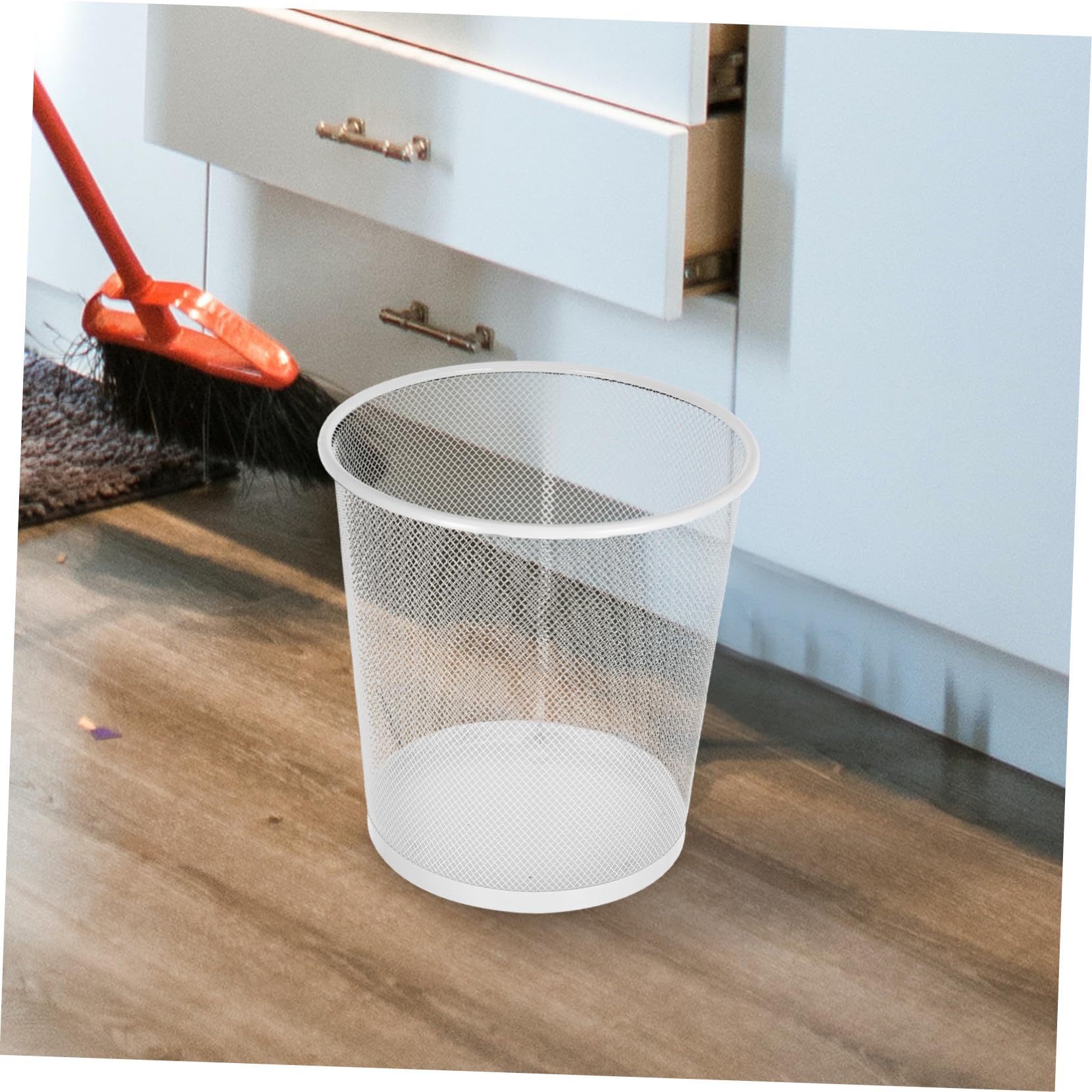 Cestino Rete in Ferro Per Ufficio e Casa Design Elegante in Ferro Ampia Apertura Per Semplice Smaltimento Rifiuti Contenitore Spazzatura Compatto Per Scrivania e Cucina