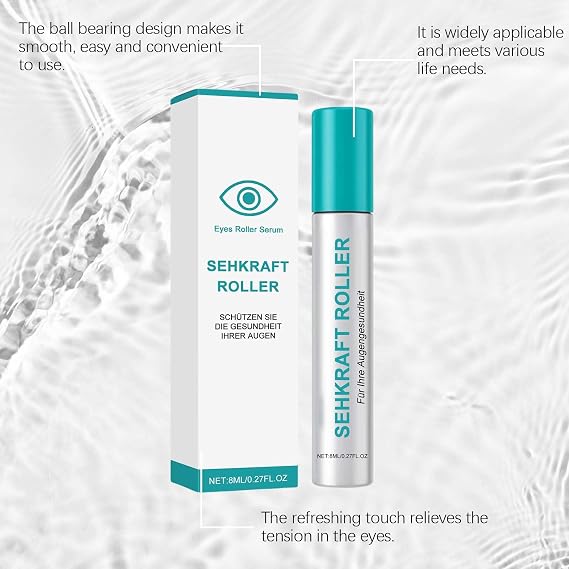 Vision Enhance Roller, 2025 New Eye Roller Serum, Ophthalmic Vision Enhance Roller, Eye Massage Rollers, Enhances Visual Clarity, Relieve Eye Strain, Fatigue, and Discomfort (8ML, 1PC)