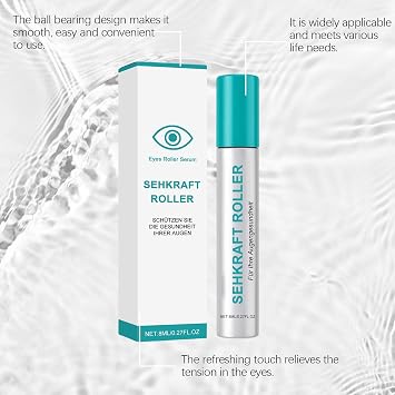 Vision Enhance Roller, 2025 New Eye Roller Serum, Ophthalmic Vision Enhance Roller, Eye Massage Rollers, Enhances Visual Clarity, Relieve Eye Strain, Fatigue, and Discomfort (8ML, 1PC)