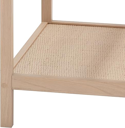 Miniatura 10 de Nathan James Lula - Juego de 2 mesas auxiliares redondas para sala de estar, con acabado de madera o mármol y base de metal, nuez moscadanegro