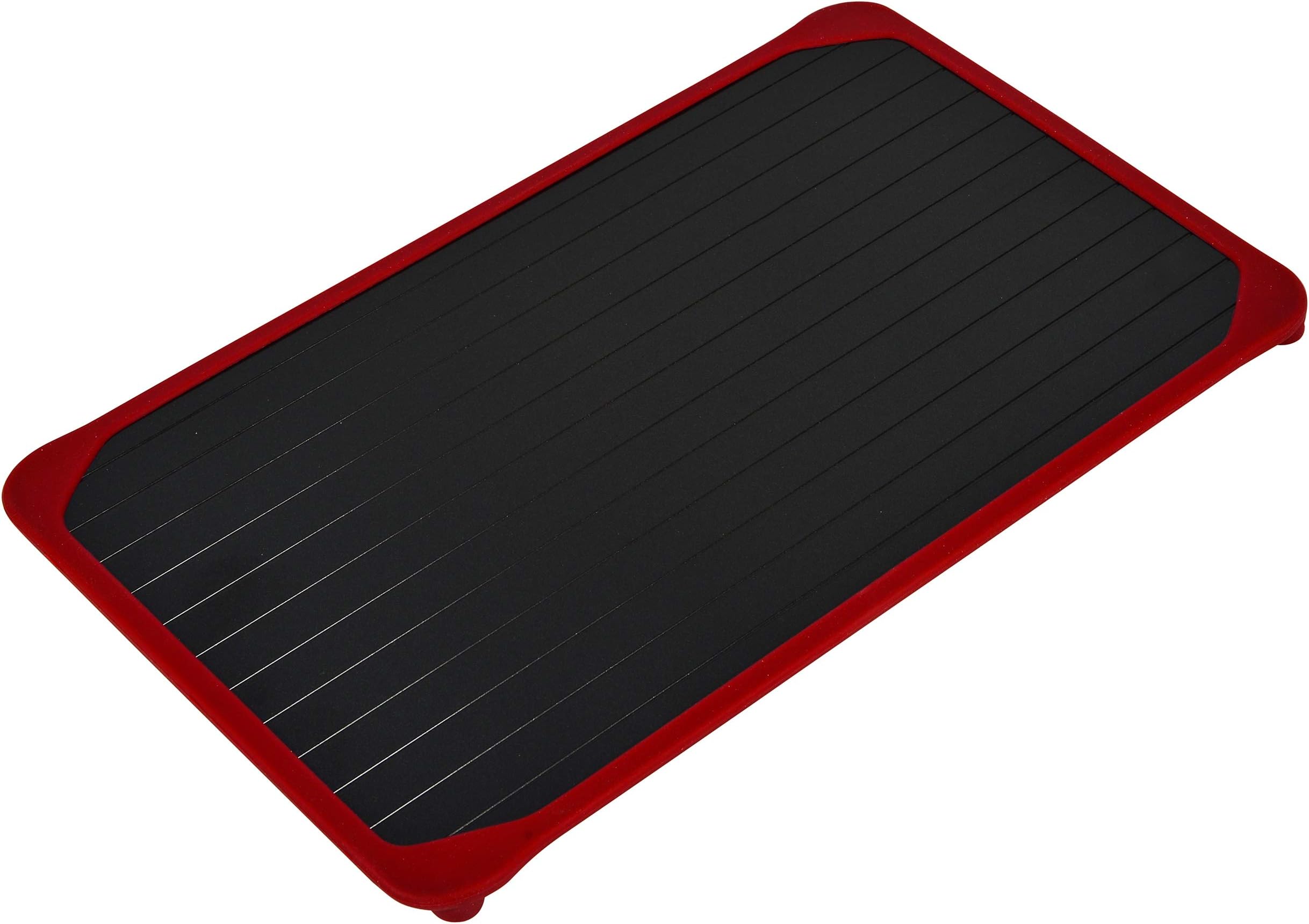 New Defrosting Tray for Frozen Meat - Thawing Tray for Frozen Meat - This Tray is a Suitable Gift for The Kitchen Gadgets Lover - New Silicone Border Design - Extra Large Meat Dethawing Tray