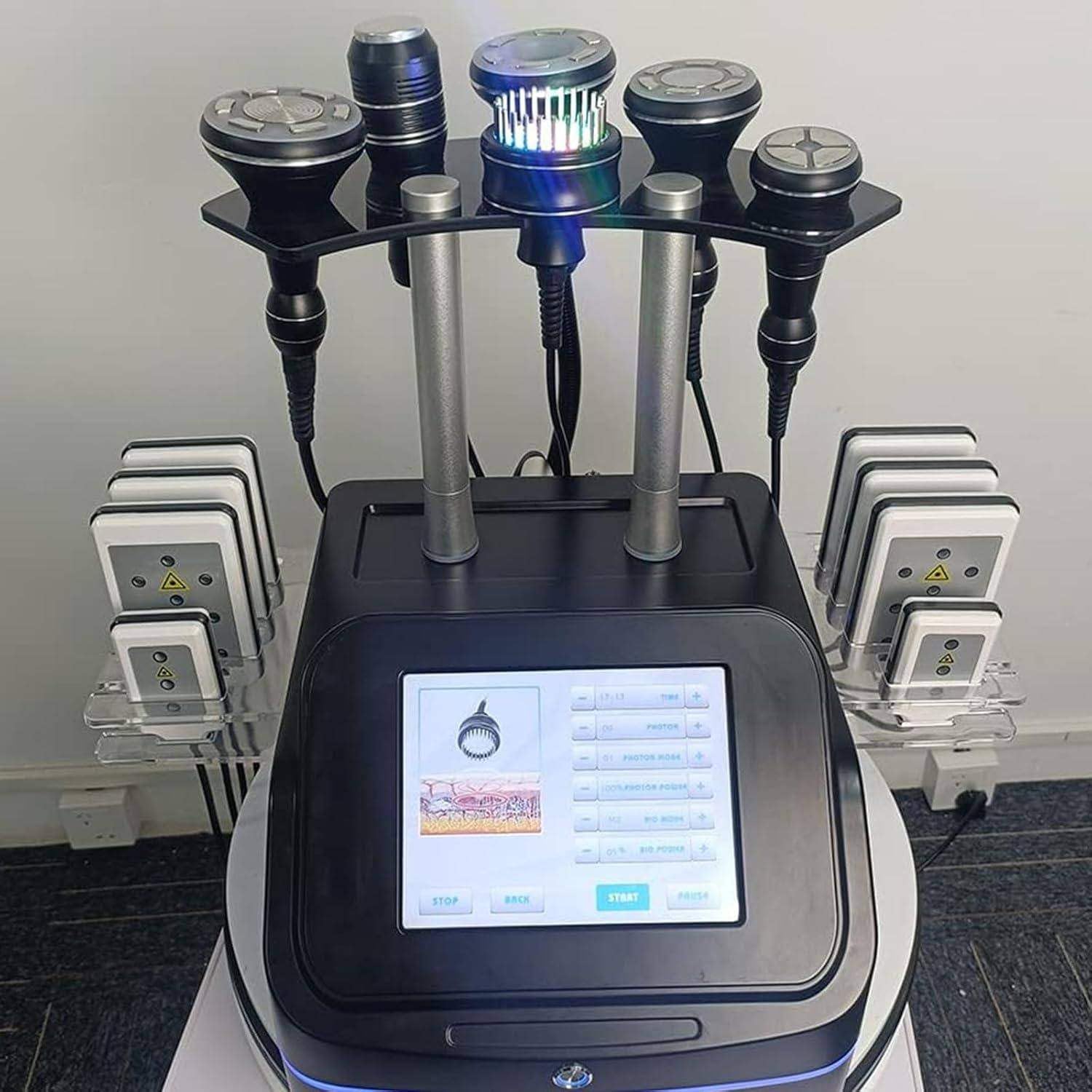 Macchina per La Bellezza del Viso del Corpo Massaggiatore Macchina Forme 7 in 1 saloni di Bellezza e Uso Domestico, Macchina Dimagrante sottovuoto Professionale RF Viso e Corpo