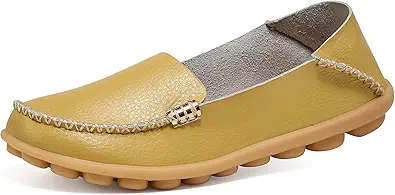 DUOYANGJIASHA Women's Comfortable Loafers Casual Round Toe Moccasins Wild Driving Flats Soft Walking Shoes Women Slip On
