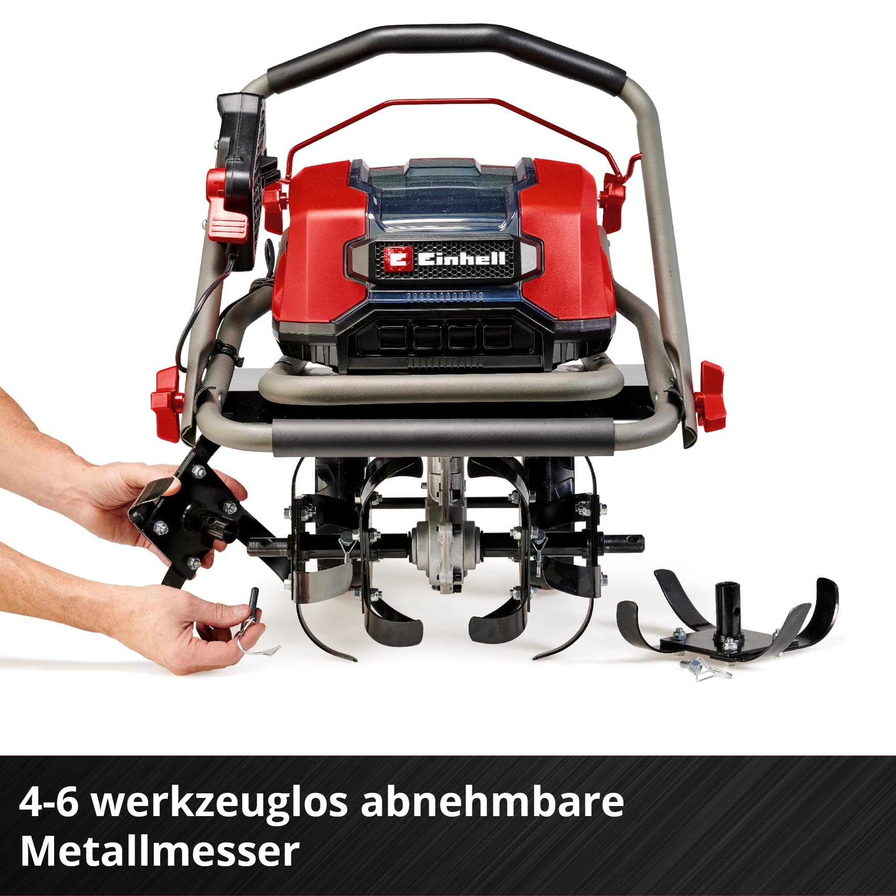 Einhell Akku-Bodenhacke GP-CR 36/45 Li E BL Power X-Change (36 V, Brushless, 45 cm Arbeitsbreite, 23 cm Arbeitstiefe, höhenverstellbare Räder, inkl. 2x 4,0 Ah Akkus + Twincharger)