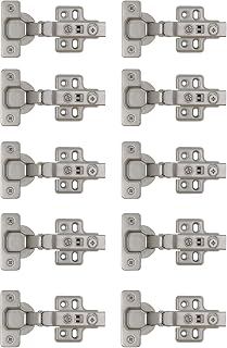 Design House 189654 Soft Close Hinges for Kitchen Cabinets 10-Pack Satin Nickel