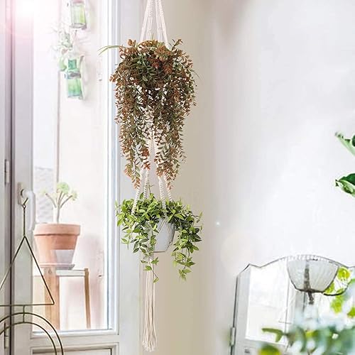 Miniatura 7 de CATTREE Vid colgante artificial, hojas de hiedra sintética, plantas de plástico, plantas de hojas falsas, plantas de hojas artificiales, resistentes