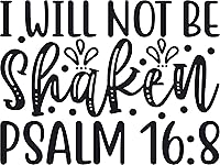 Vista 1 de Parches termoadhesivos con versículos de la Biblia, calcomanías de transferencia de letras para camisetas, tela, ropa V2 (I-Will-Not-Be-Shaken)