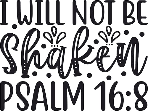 Parches termoadhesivos con versículos de la Biblia, calcomanías de transferencia de letras para camisetas, tela, ropa V2 (I-Will-Not-Be-Shaken)