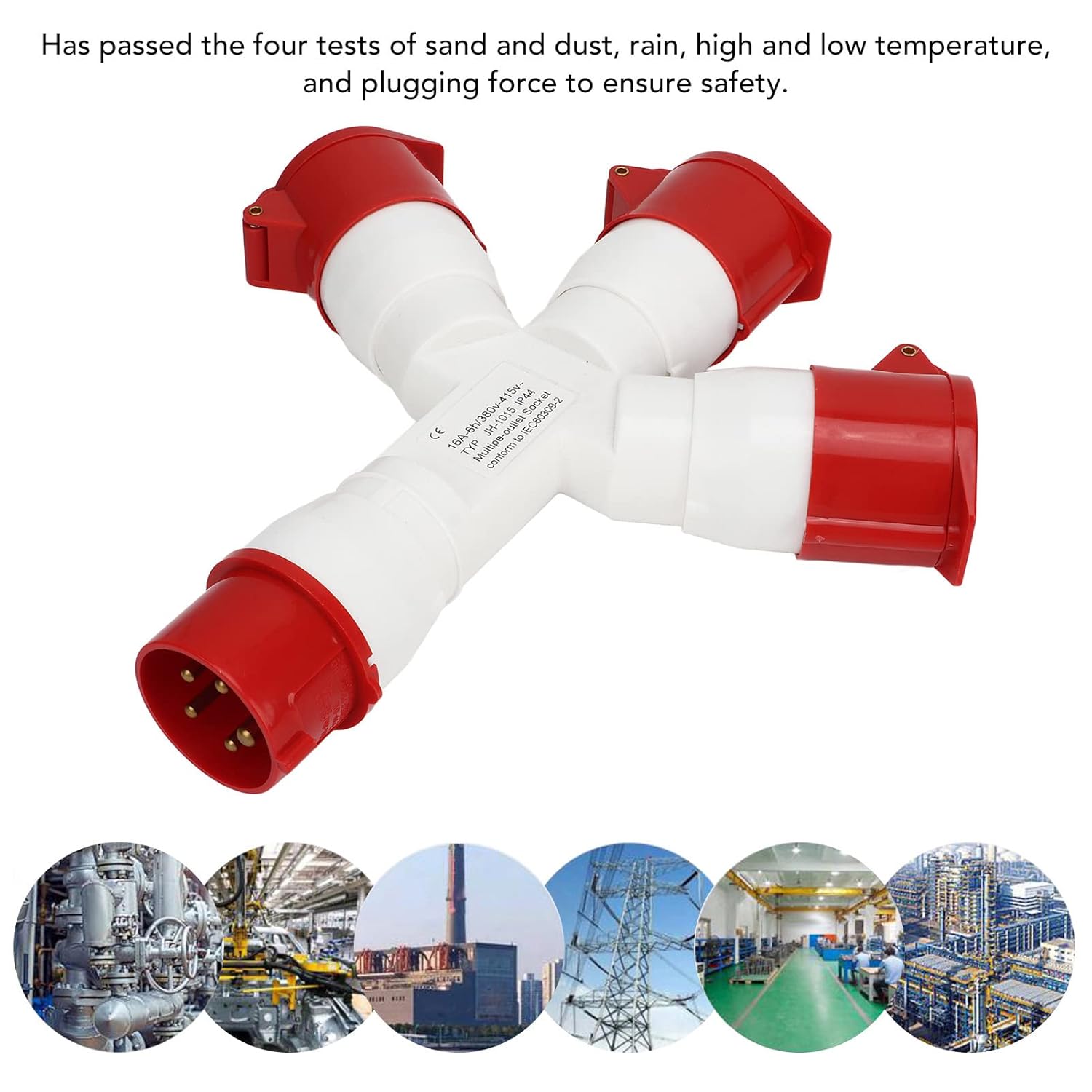 5 Industrial Plug Multiple Socket 380?415V 3 Phase 16A PA66 Shell Aviation Connector, Insulation, Wear Flame Retardant for Industrial