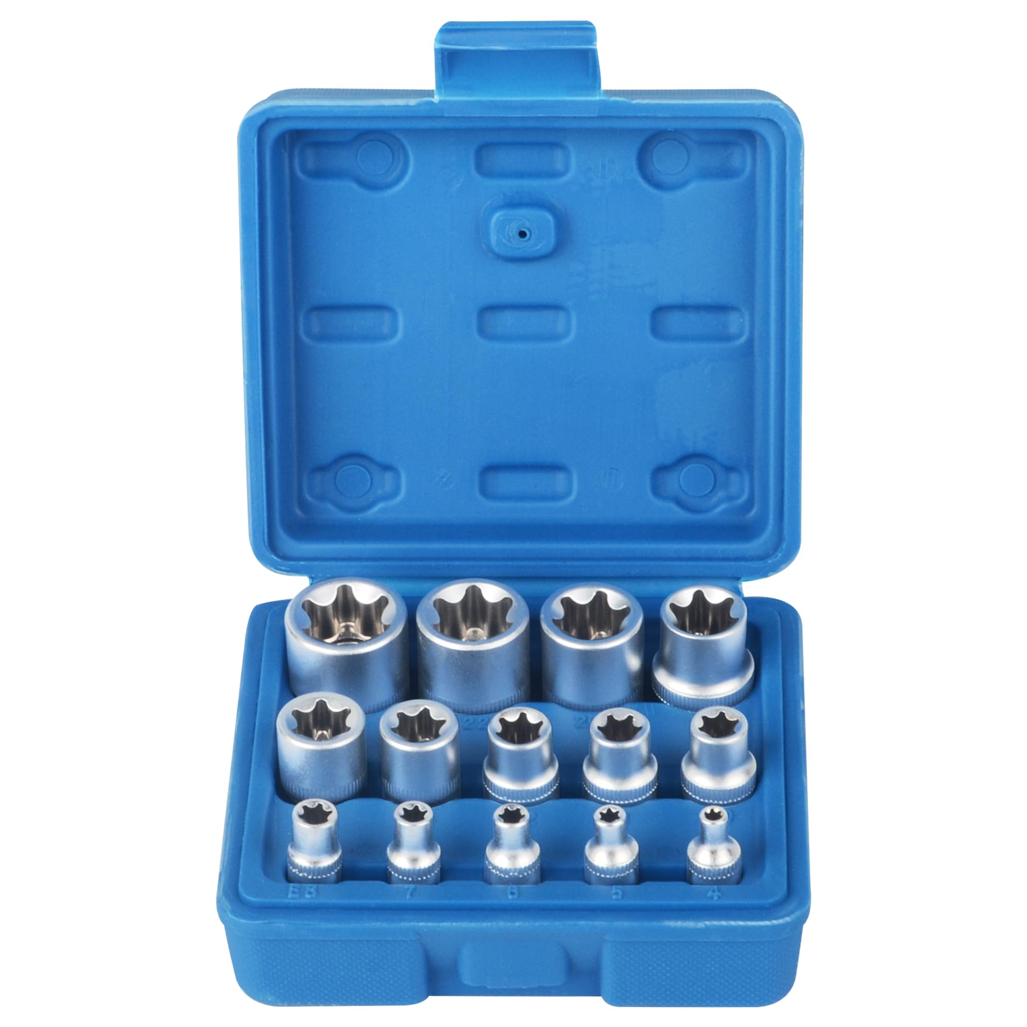 Dayuan Women's 14Pcs E Star Torx Socket Set E4-E24 E-Torx External Hex Socket Insert Nut
