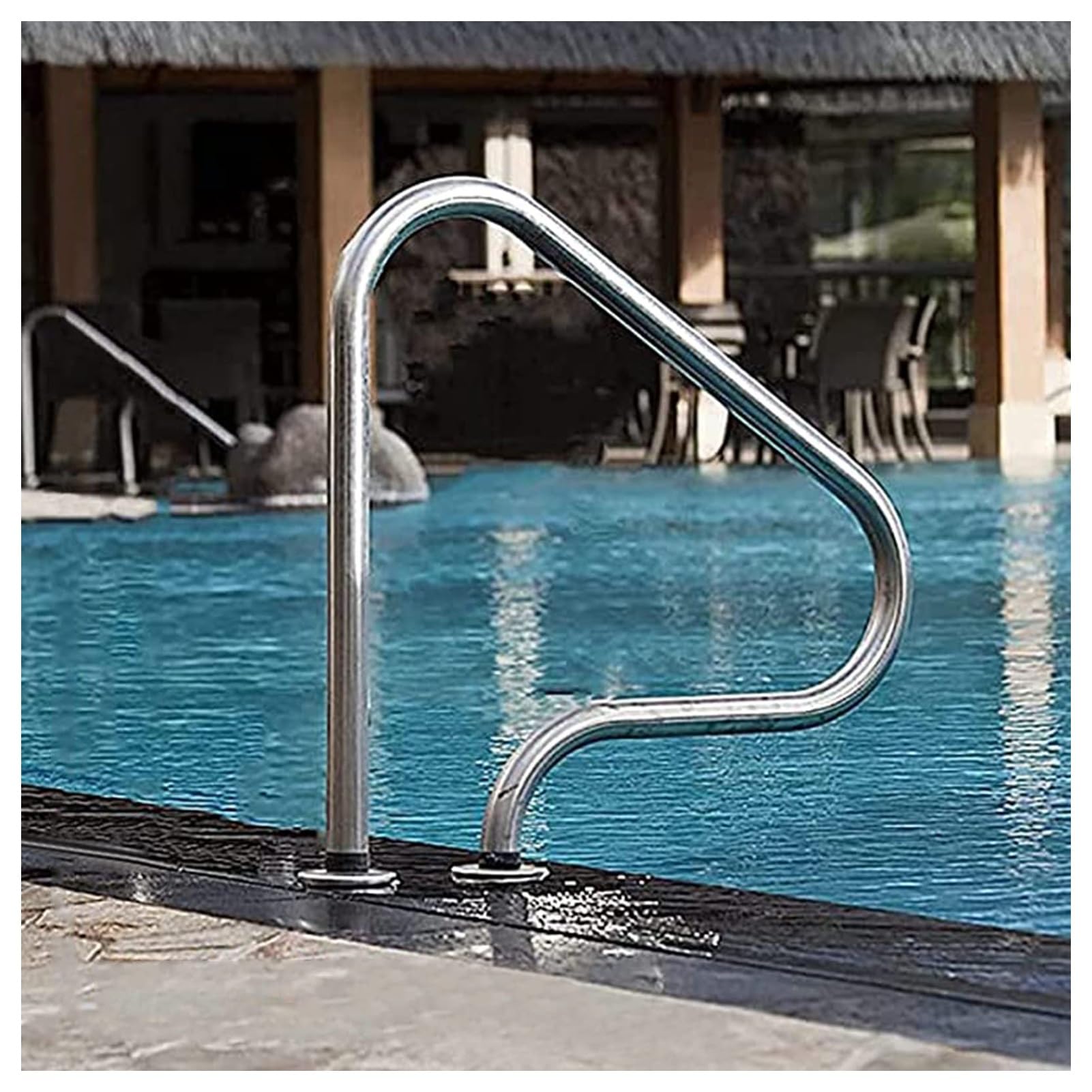 Pool Rail Pool Handrail,Humanized Swimming Pool Handrail,Swimming Pool Stair Rail,with Quick Mount Base,250 Lb.Weight Capacity,for Indoor Outdoor Water Park