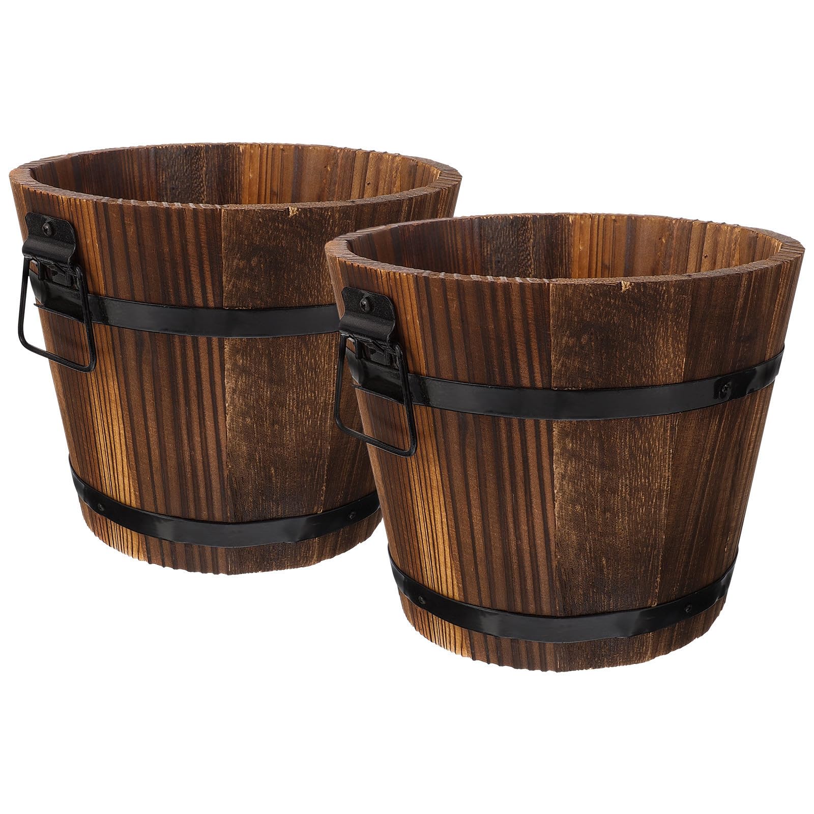 Pot de fleurs en bois vintage pour sublimer vos terrasses et cours