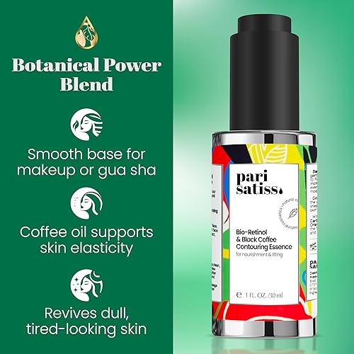 Miniatura 5 de Esencia de contorno de café negro y bio-retinol  Retinol antiarrugas, cuidado de la piel imprescindible para nutrir y levantar, reparar la piel