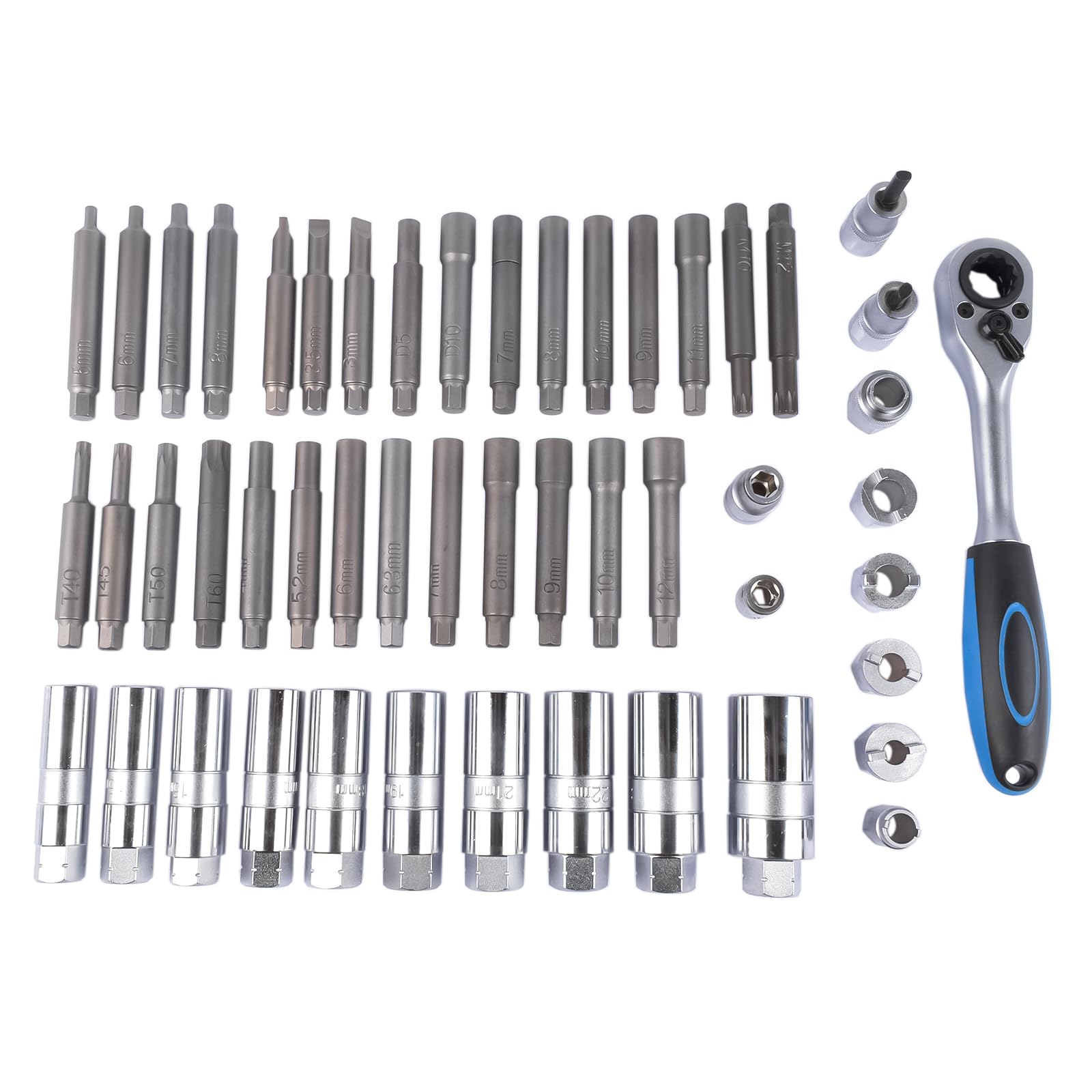Bisenya 50Pcs Ammortizzatore Socket Chiave Set Ammortizzatore Nut Removal Tool Compatibile con V-W Hon-da Fo-rd Citr-oen