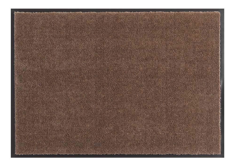 Paillasson lavable fini les traces de boue grand tapis marron 75x120