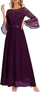 Women's Formal Dresses 2025 Wedding Guest Dress Bell Sleeve Bridesmaid Dresses Maxi Evening Dress