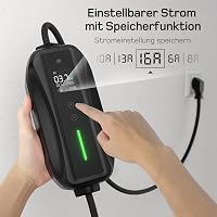 dé Type 2 Schuko Töltőkábel 3.68 kW 10m Elektromos Autóhoz Digitális Kijelzővel 7