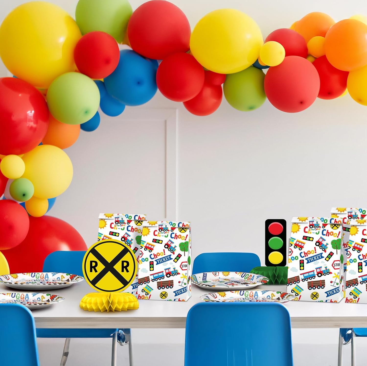 Train Party Decorations - Train Party Plates and Napkins for Kids Birthday Party, Serves 20 Guests - Image 8