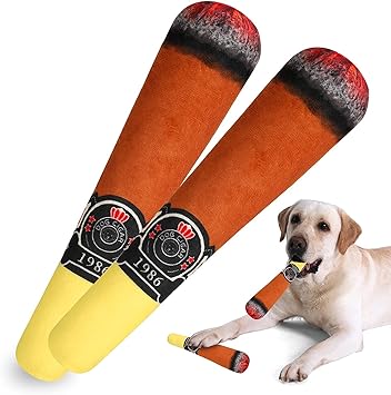 Bilibara Funny Dog Toys, Cute/ Cool Dog Stuff Plush Squeaky Pet Toys for Dog Birthday Gifts Doobie Tips