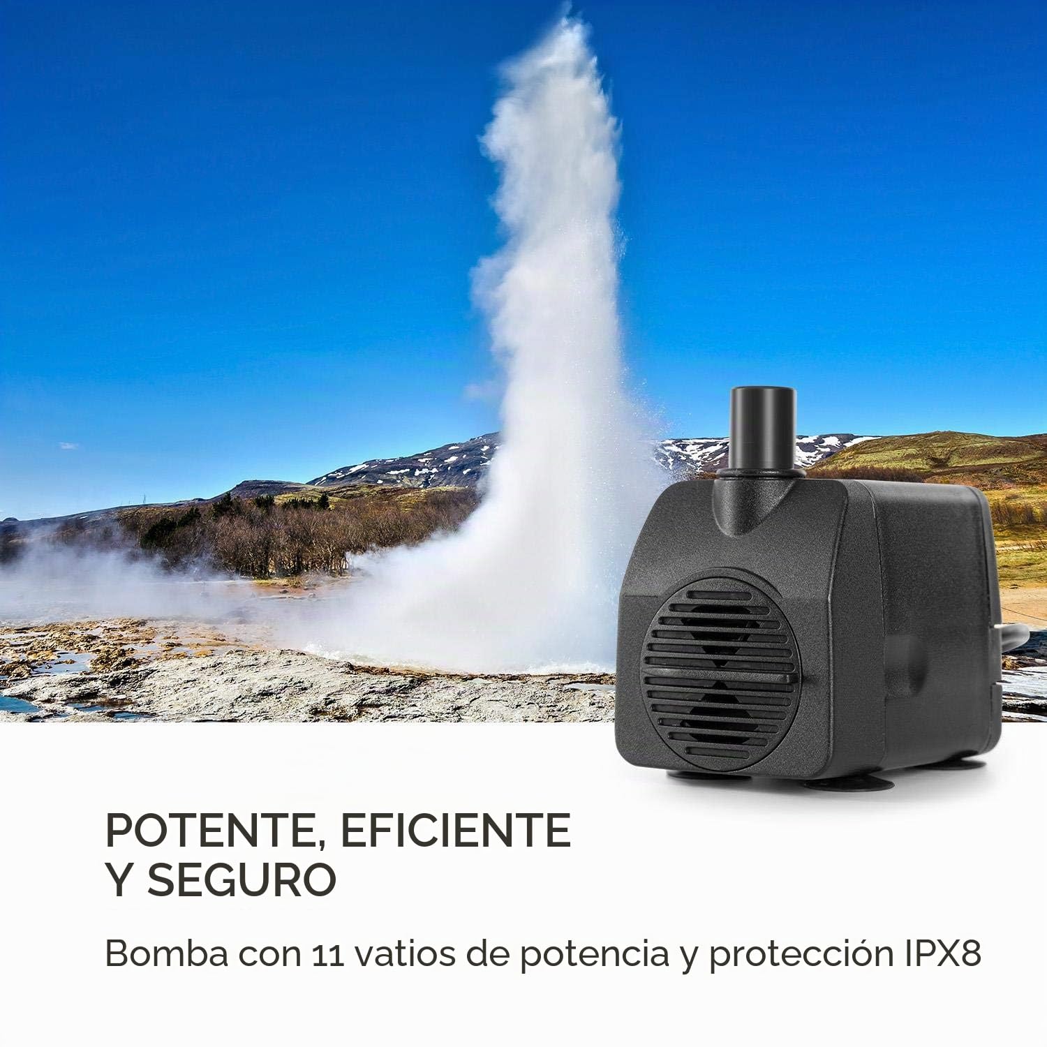 Blumfeldt Windflower Fuente para jardín - 11 W de Potencia, Incluye Cuenco para Plantas, para Dentro y Fuera, Caudal: 750 l/h, Iluminación LED, Metal galvanizado, Marrón