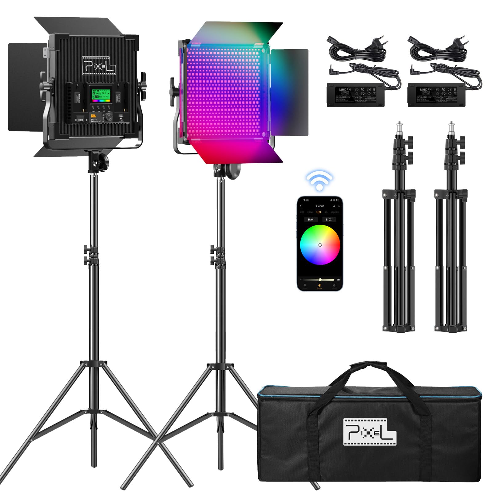 Amazon.com : Pixel RGB Photography Lighting Kit, P45 Video Light