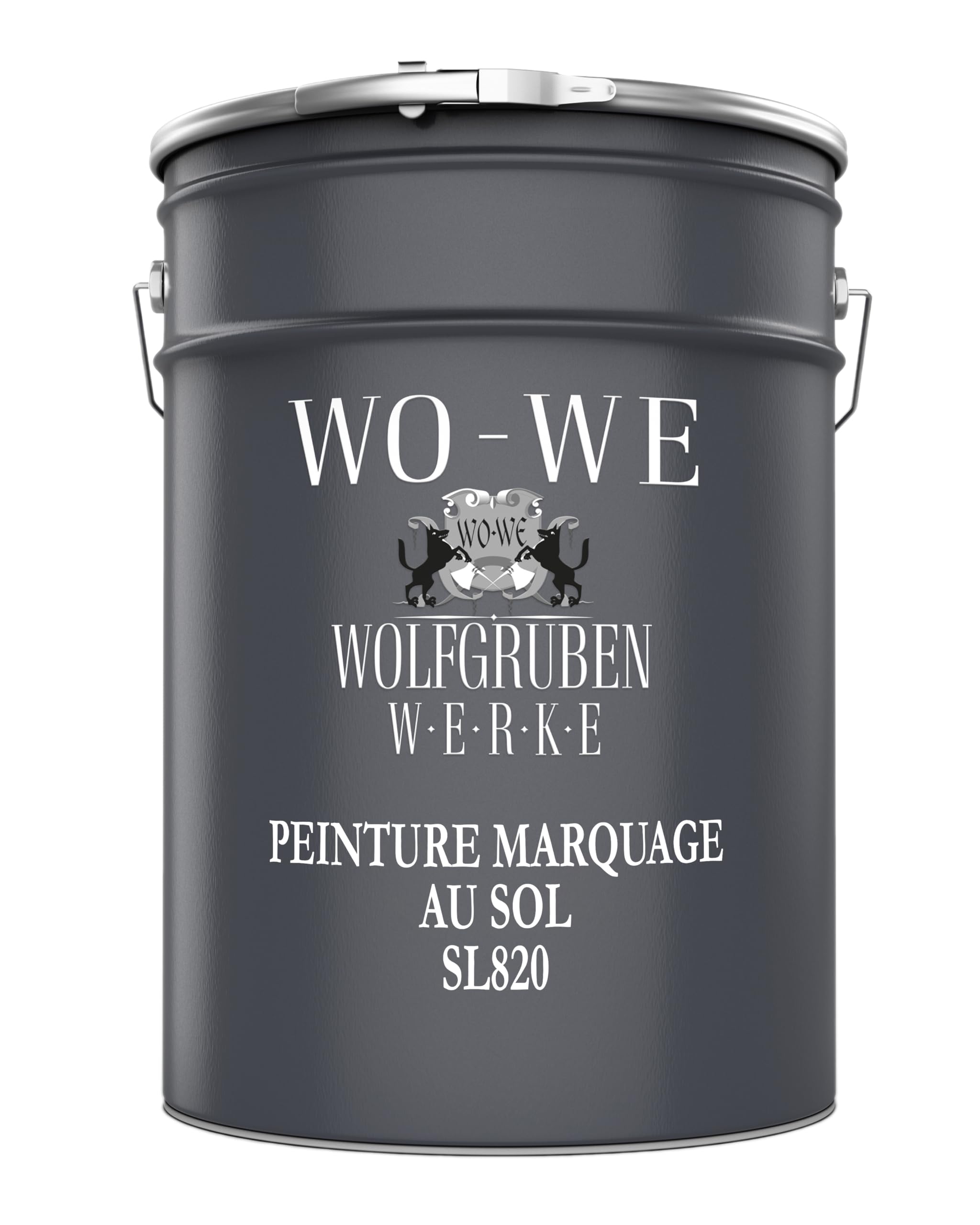 WO-WE Peinture de signalisation SL820 - Marquage au sol pour parking, route - Blanc 10L
